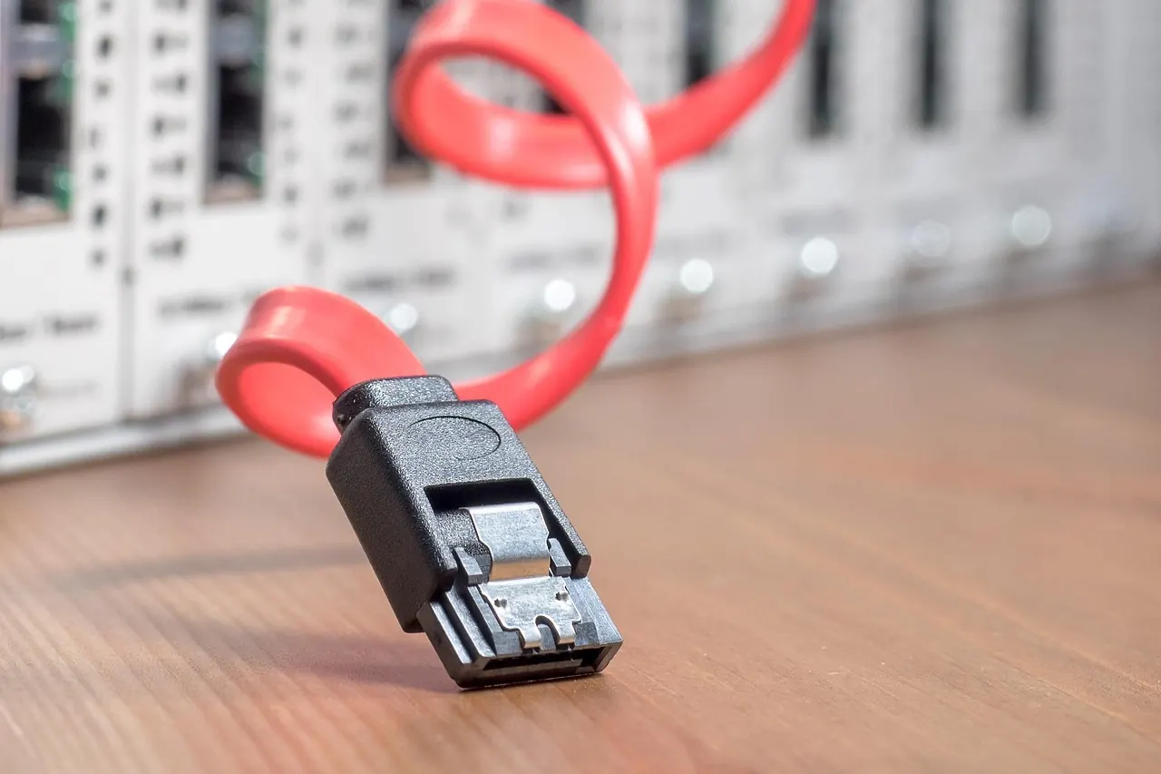 Firmennetzwerk einrichten Preis: strukturierte Netzwerkverkabelung mit Patchpanel und Cat-6A-Kabeln im 19-Zoll-Schrank